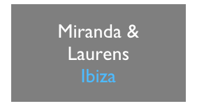 Laura
&
Nic